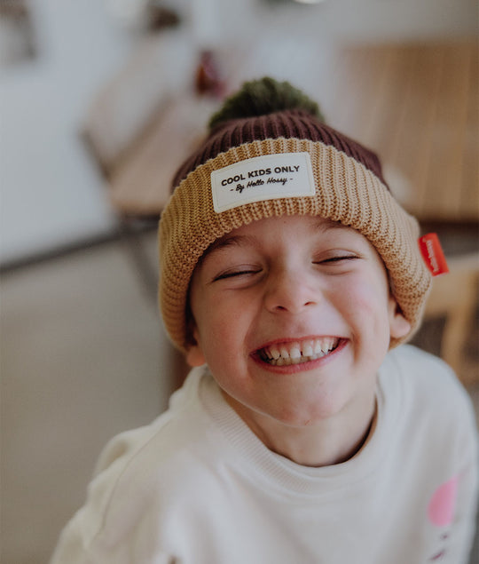 Bonnet enfant hello hossy - Block Pistachio