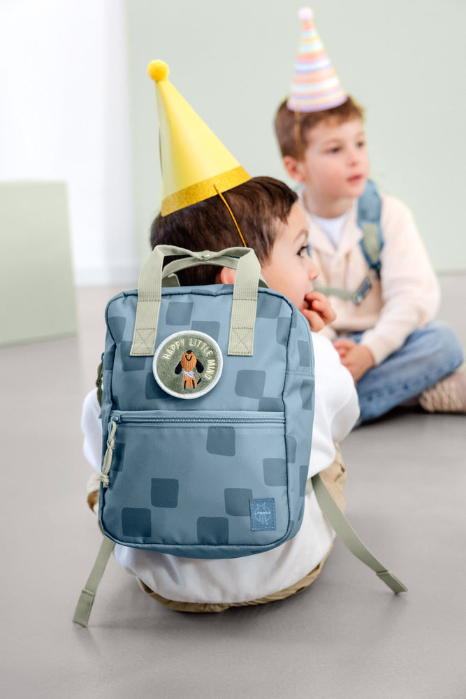 Sac à dos carré de la maternelle - Pattern Party, bleu