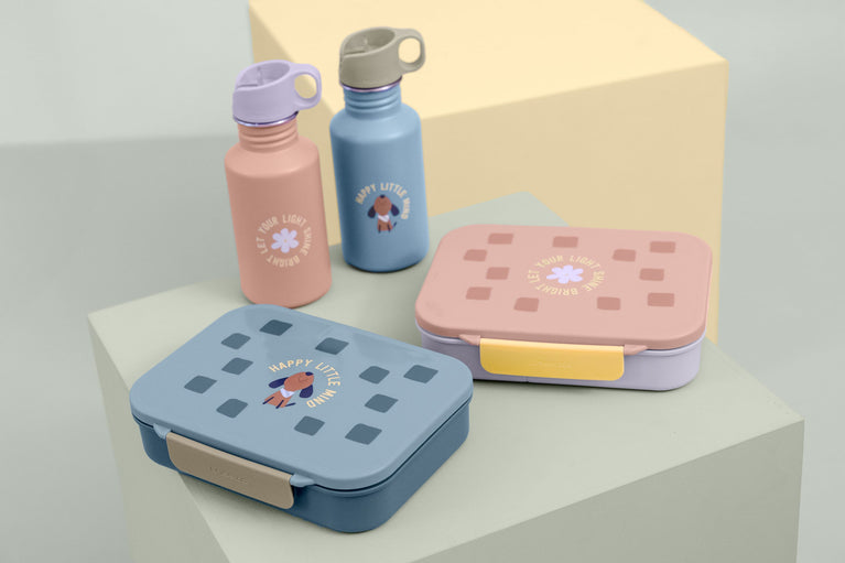 Boîte à goûter enfants - Pattern Party, bleu