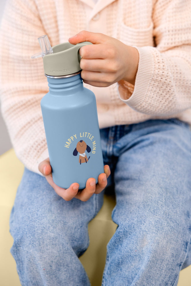 Gourde pour enfant inox 500 ml - Pattern Party, bleu