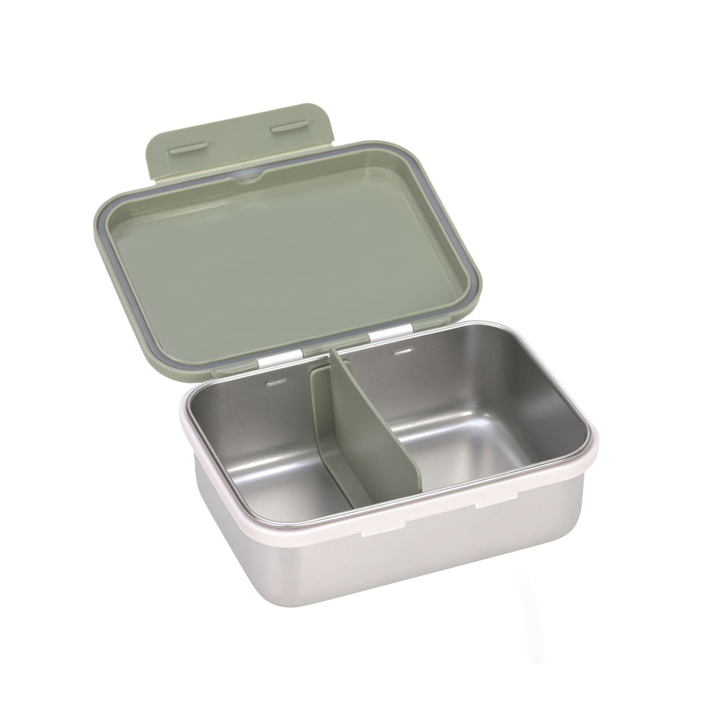 Boîte à goûter inox enfants, Happy Prints clair olive