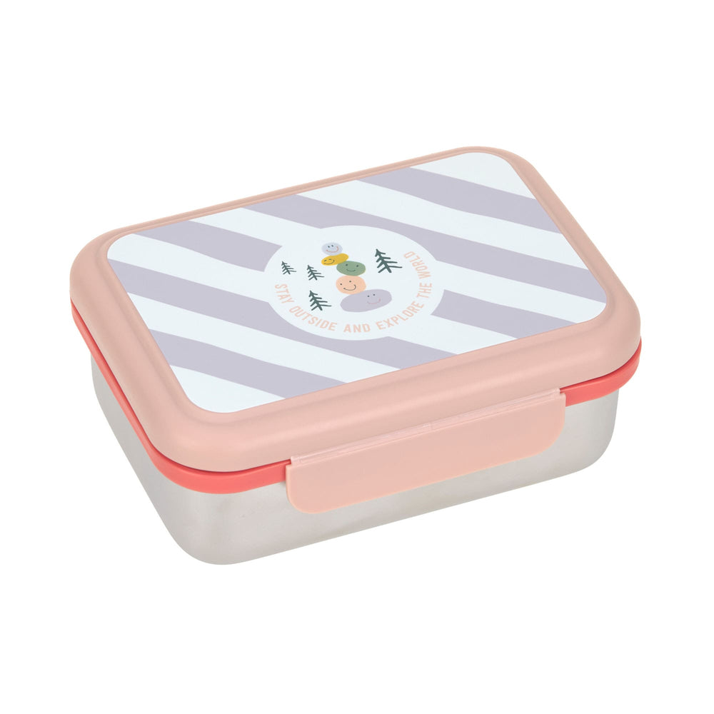 Boîte à goûter inox enfants - Sunny Explorer, rose
