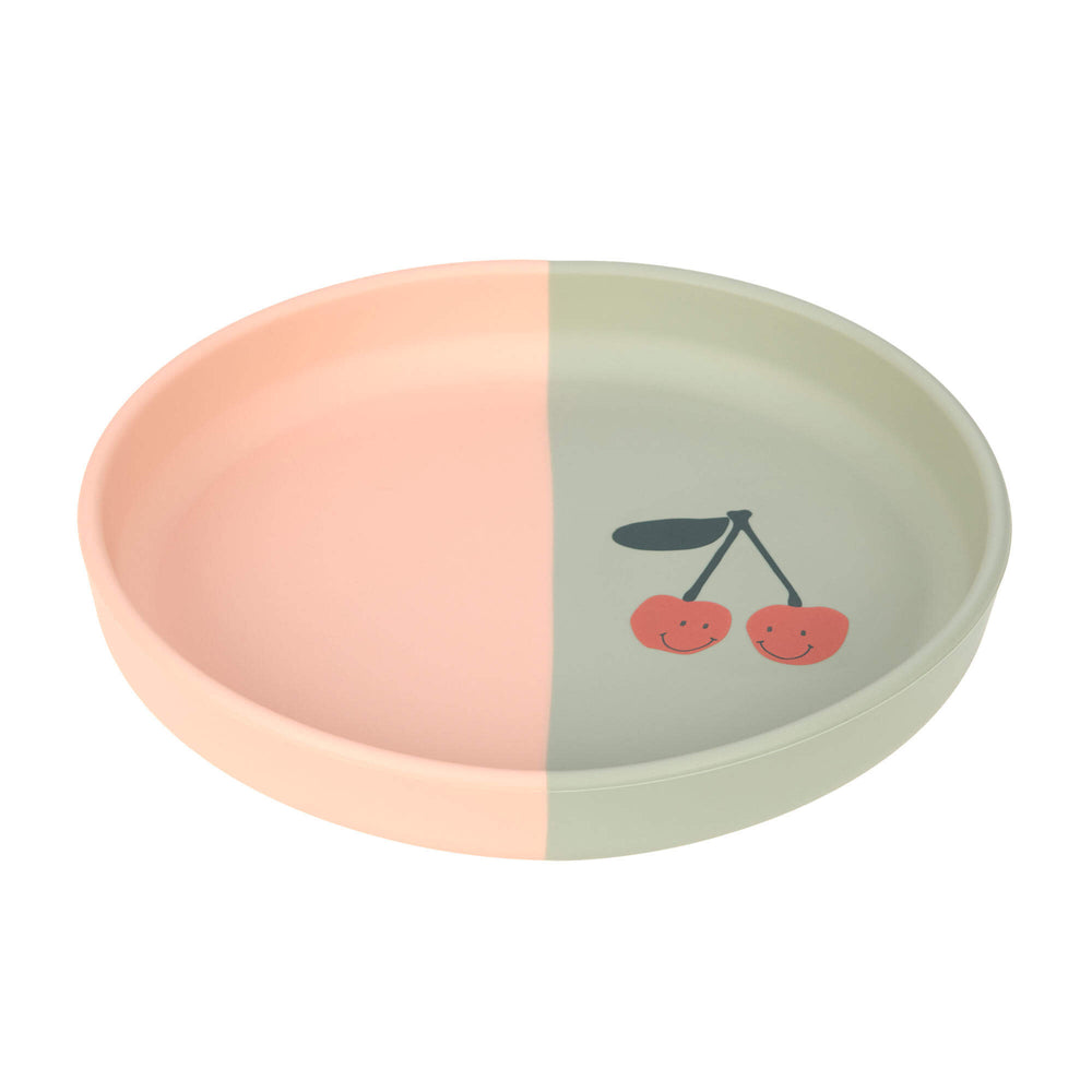 Assiette en silicone - Happy Fruits, Cerise