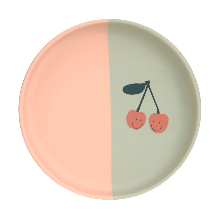 Assiette en silicone - Happy Fruits, Cerise