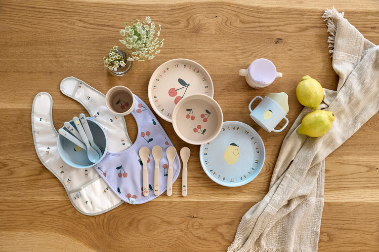 Coffret repas (assiette, bol, tasse, cuillère) - Happy Fruits, Cerise