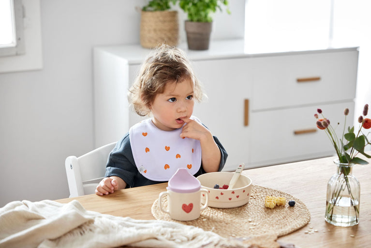 Lot de 4 cuillères enfants - Happy Rascals, Cœur lavande