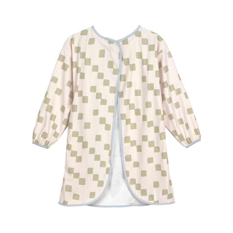 Tablier manches longues enfants - Happy Fruits, kaki clair