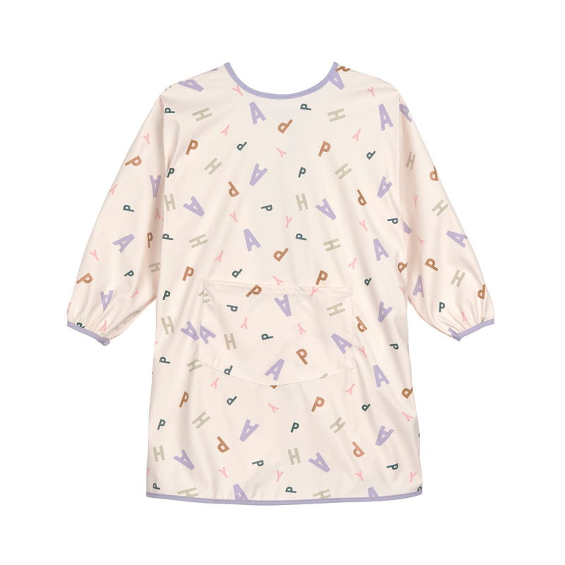 Tablier manches longues enfants - Happy Fruits, pastel lilas