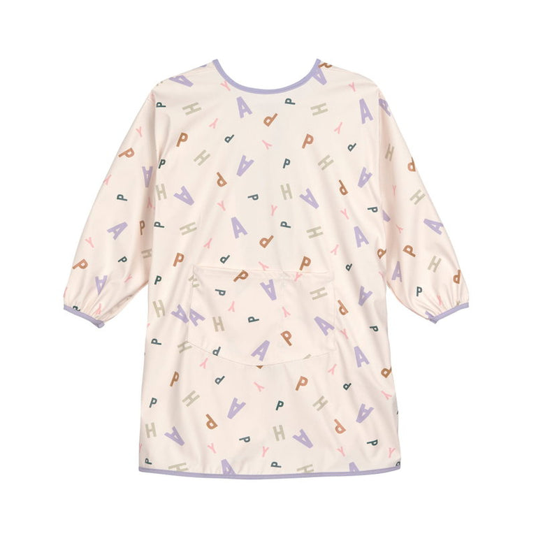 Tablier manches longues enfants - Happy Fruits, pastel lilas