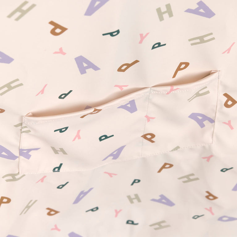 Tablier manches longues enfants - Happy Fruits, pastel lilas