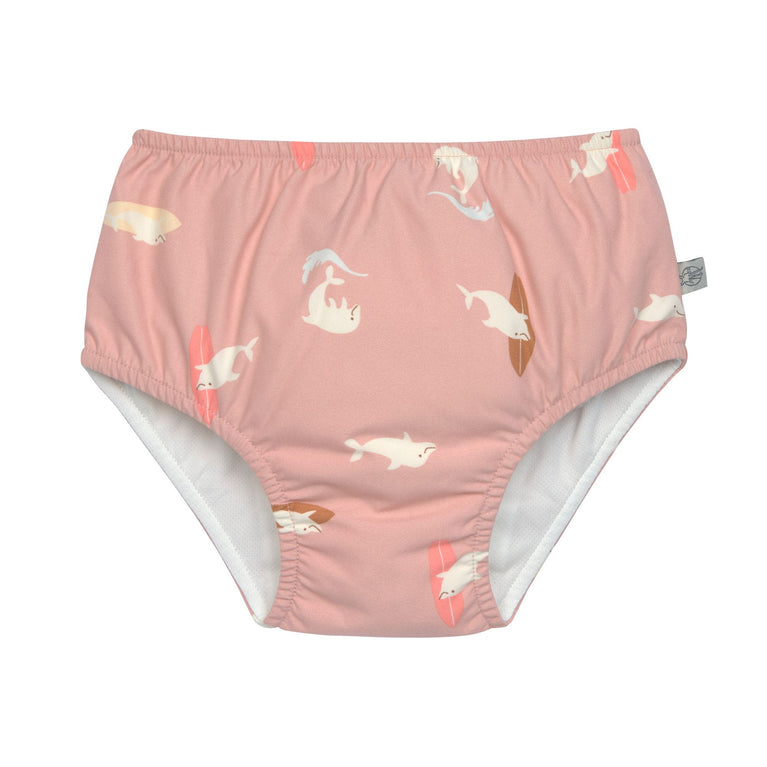 Maillot de bain couche bébé - Dauphin, rose pêche