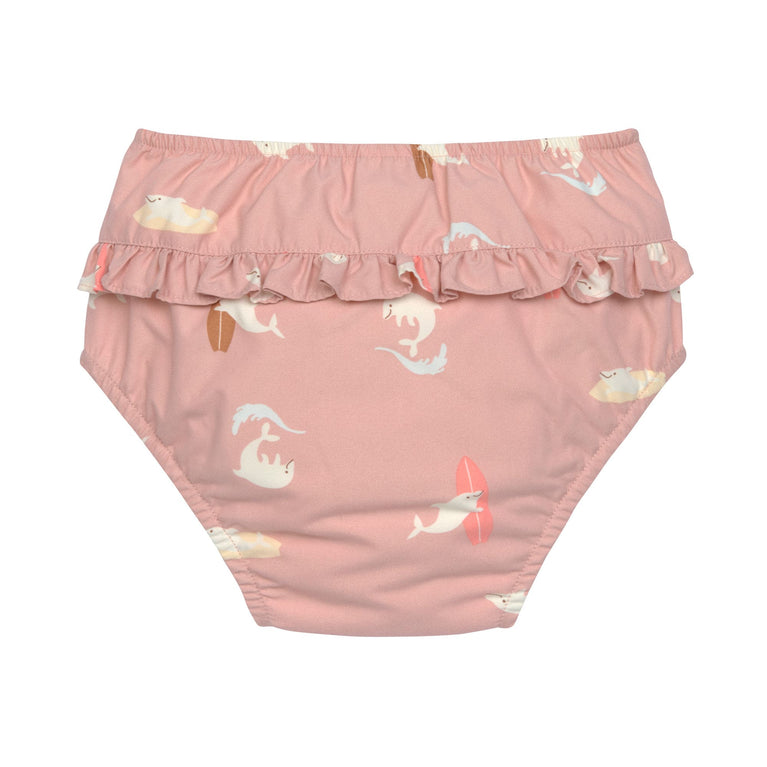Maillot de bain couche bébé - Dauphin, rose pêche