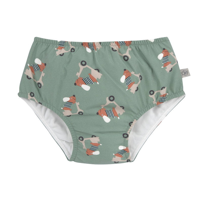 Maillot de bain couche bébé - Chien, Vert
