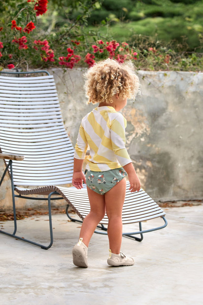 Maillot de bain couche bébé - Chien, Vert
