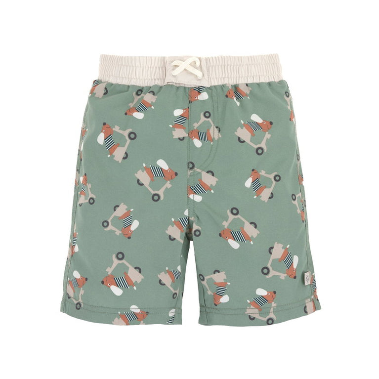 Short de bain anti-UV bébé (avec couche) - Chien, Vert