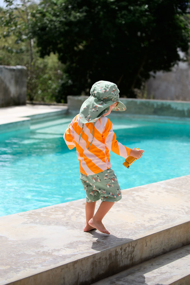 Short de bain anti-UV bébé (avec couche) - Chien, Vert