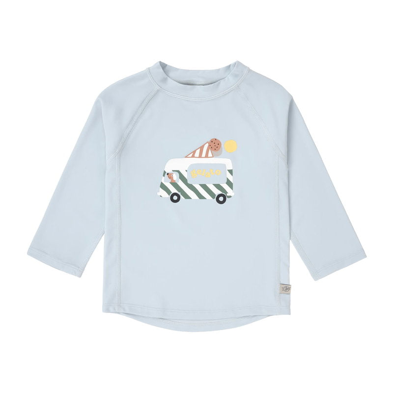T-shirt de bains à manches longues enfants (anti-UV) - Glace, Bleu