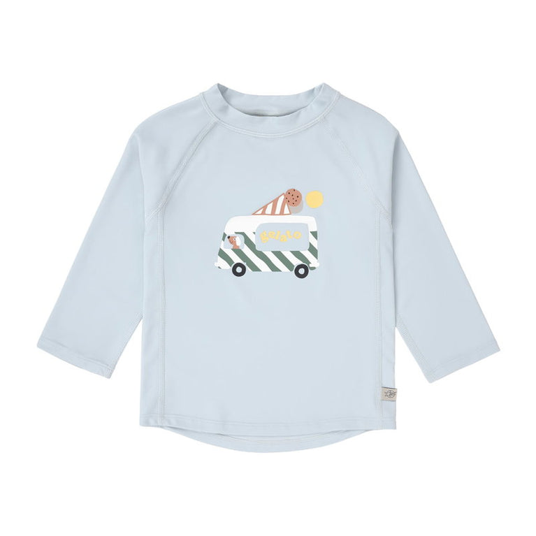 T-shirt de bains à manches longues enfants (anti-UV) - Glace, Bleu