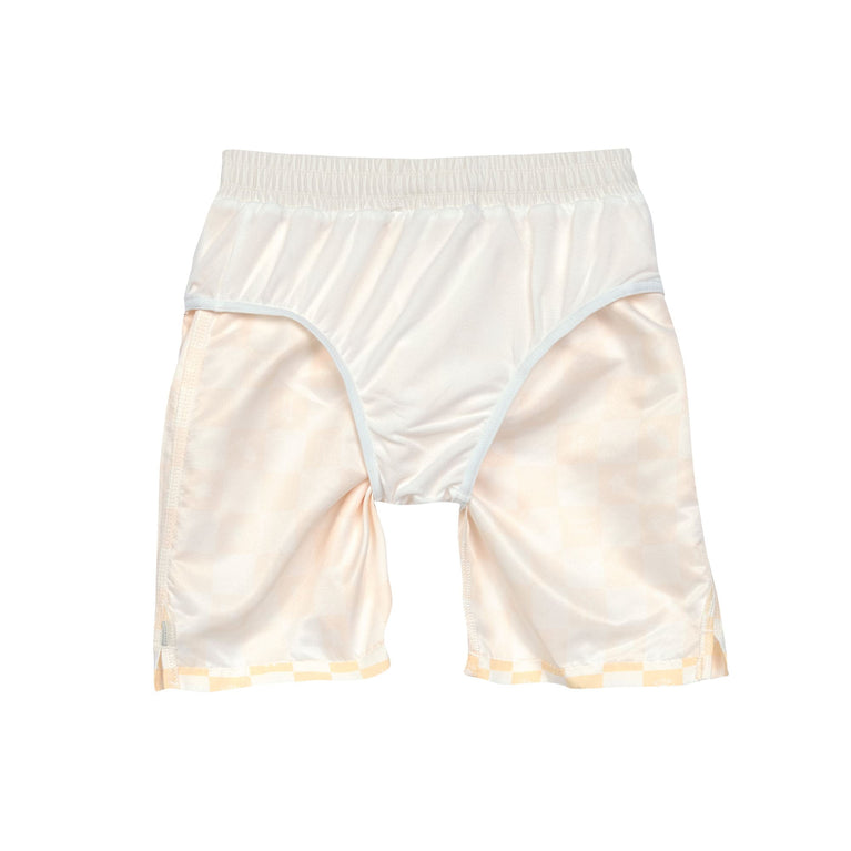 Short de bain anti-UV enfants - à carreaux, vanille 4 ans