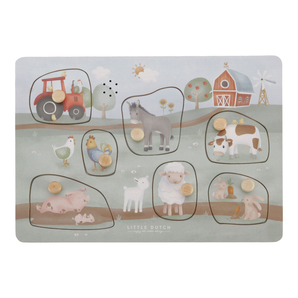 Puzzle sonore en bois FSC - Little Farm