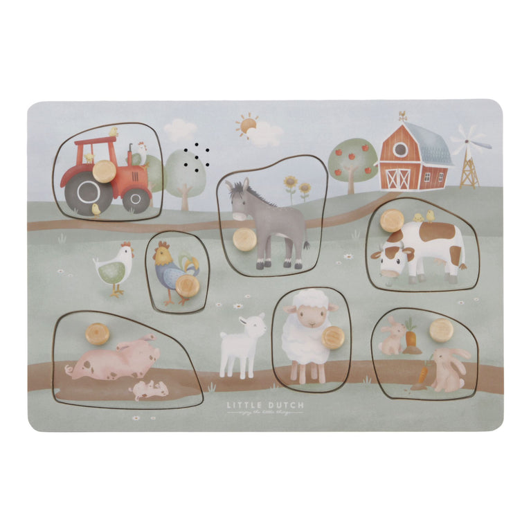 Puzzle sonore en bois FSC - Little Farm
