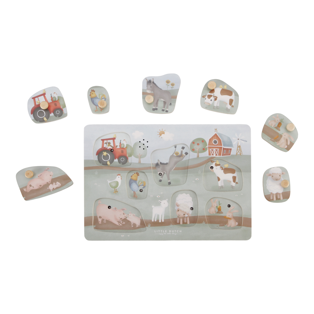 Puzzle sonore en bois FSC - Little Farm