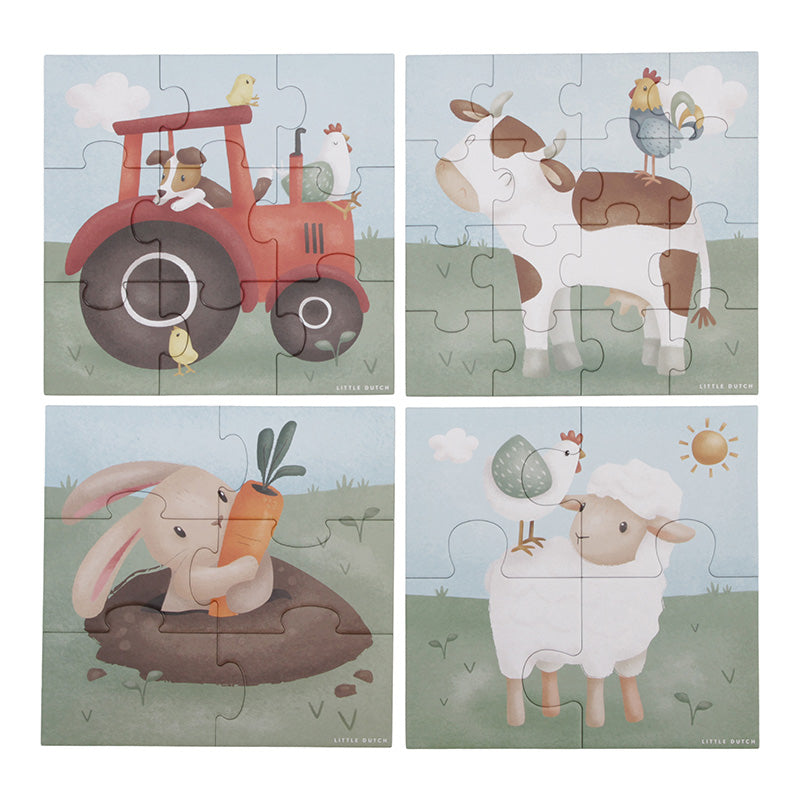 Puzzle 4 en 1 FSC - Little Farm