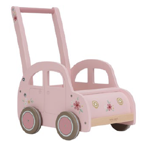 Chariot voiture en bois FSC - Rose