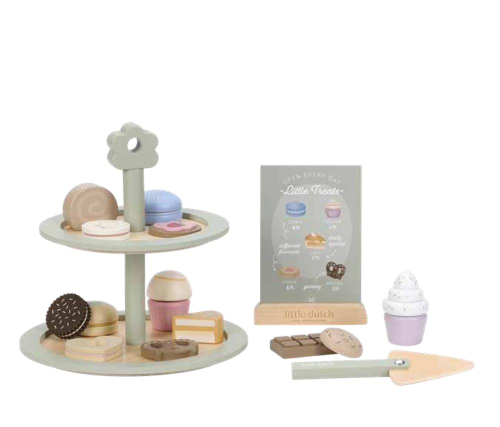 Présentoir à pâtisseries en bois FSC