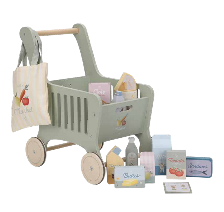 Chariot de courses en bois FSC