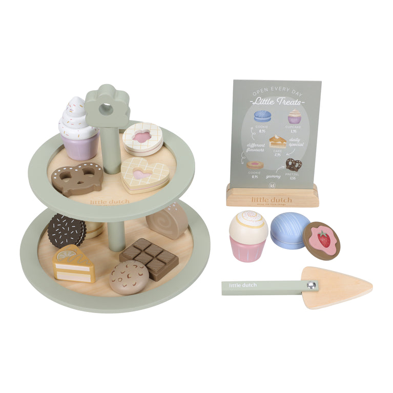 Présentoir à pâtisseries en bois FSC