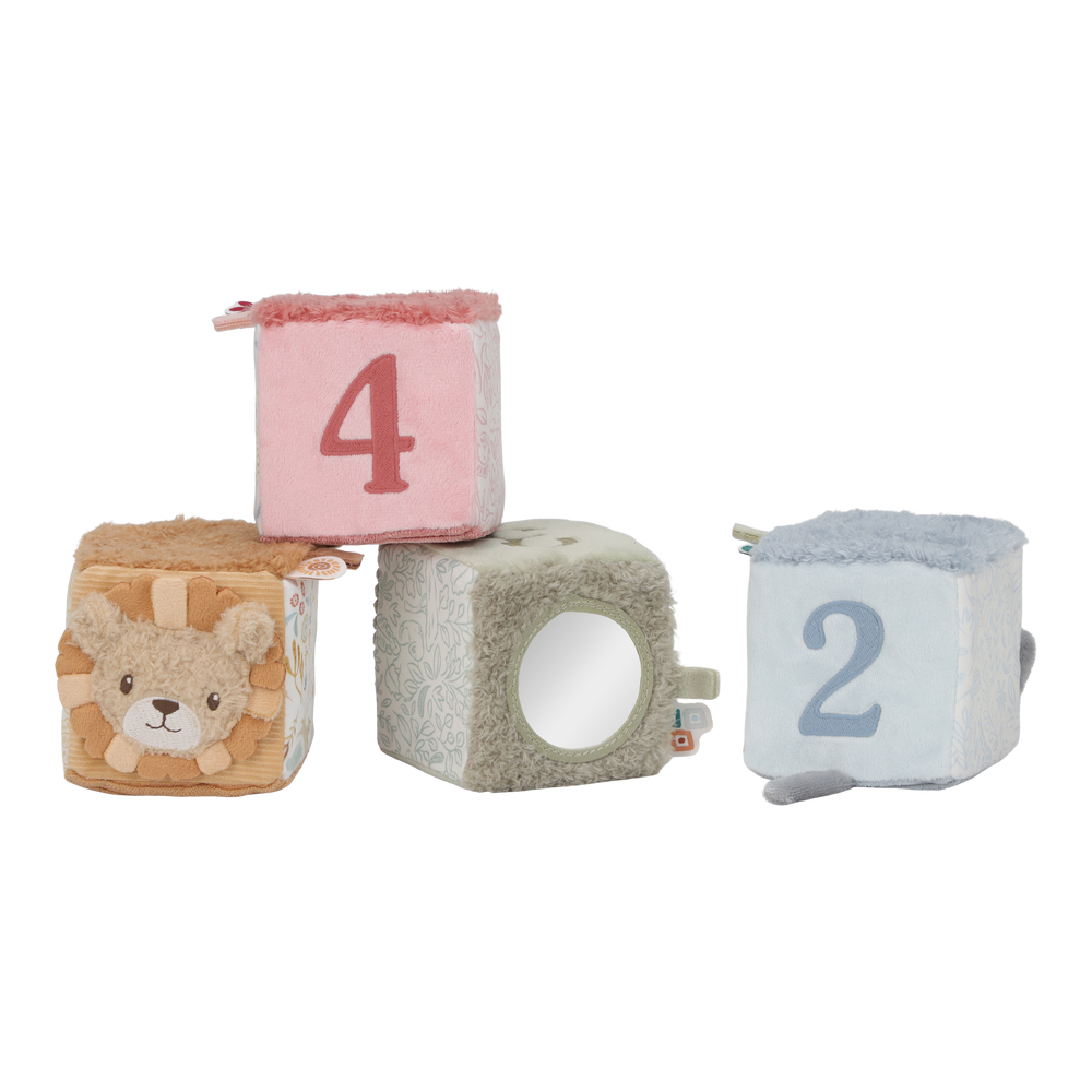 Lot de 4 cubes doux - Safari Friends
