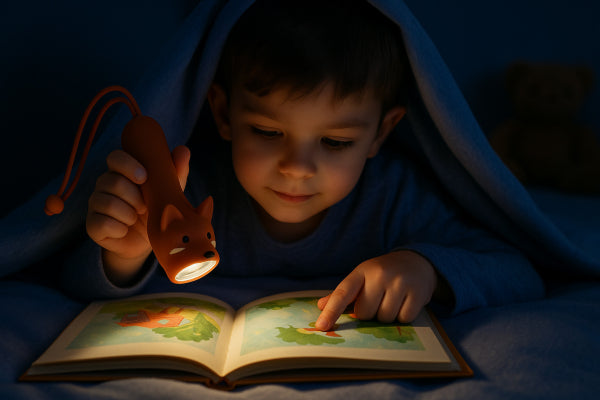 Lampe torche en silicone - renard