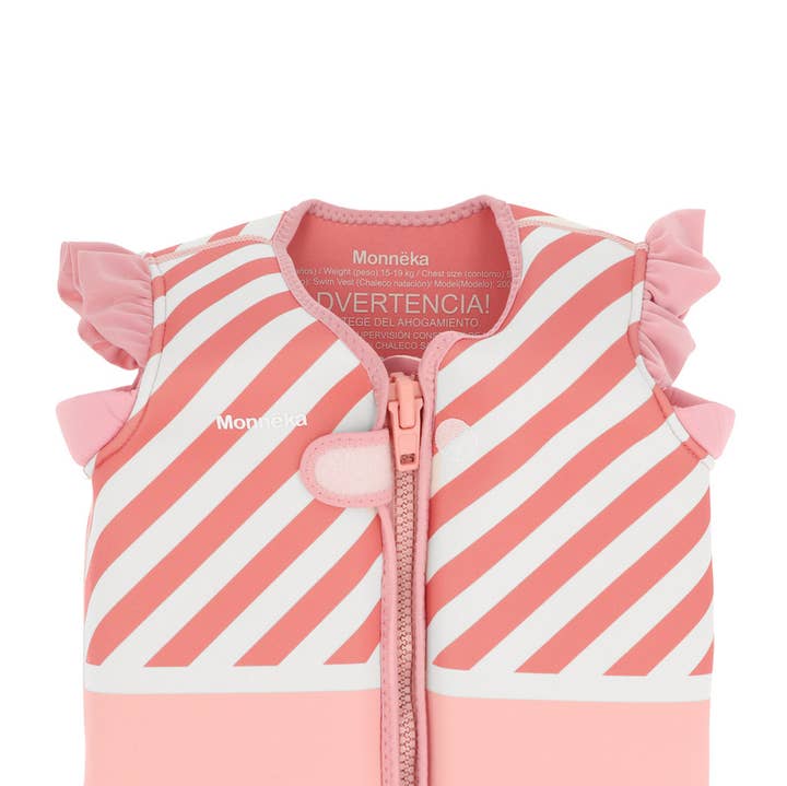 Gilet flottant d'apprentissage Stripes Bloom & Blush 3-6 ans