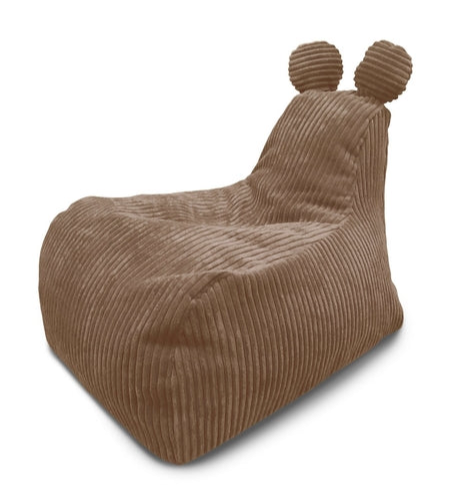 Pouf enfant velours côtelé - teddy nougat