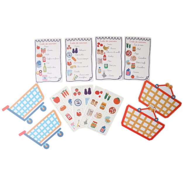 Jeu mémo loto liste de courses