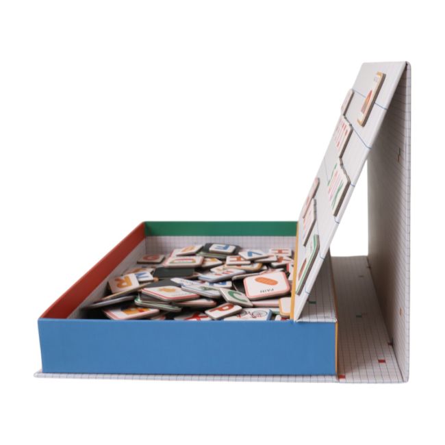 Boîte alphabet magnétique et images