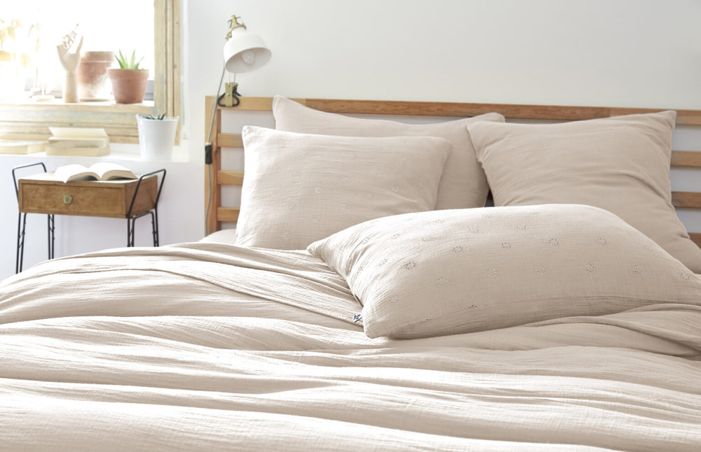 Taie d’oreiller 50 x 70 cm Gaze de coton GAÏA BOHO Pampa