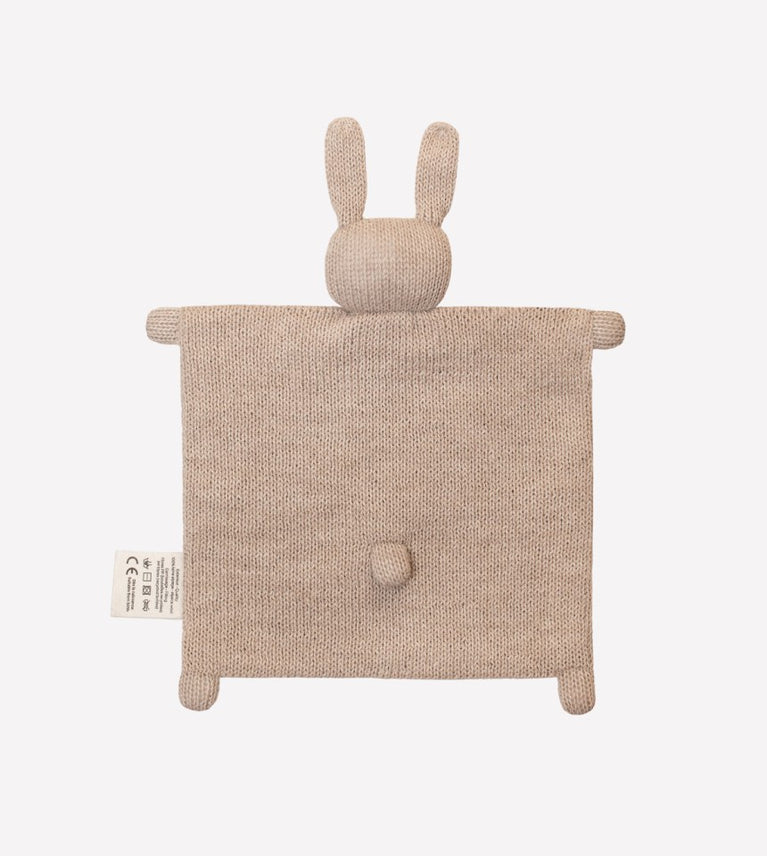 Doudou plat tricoté - ourson sable