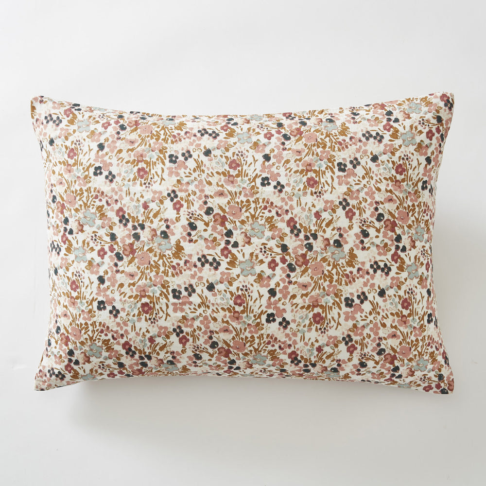 Taie d’oreiller 50 x 70 cm Gaze de coton imprimée CAPUCINE Pampa