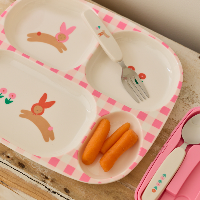 Set de couverts lapin rose - Chichi pompon