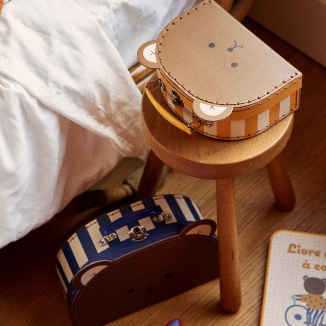 Set de 2 valisettes ours - Petit déj