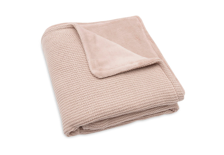 Couverture polaire 75x100cm - Basic Knit - Rose