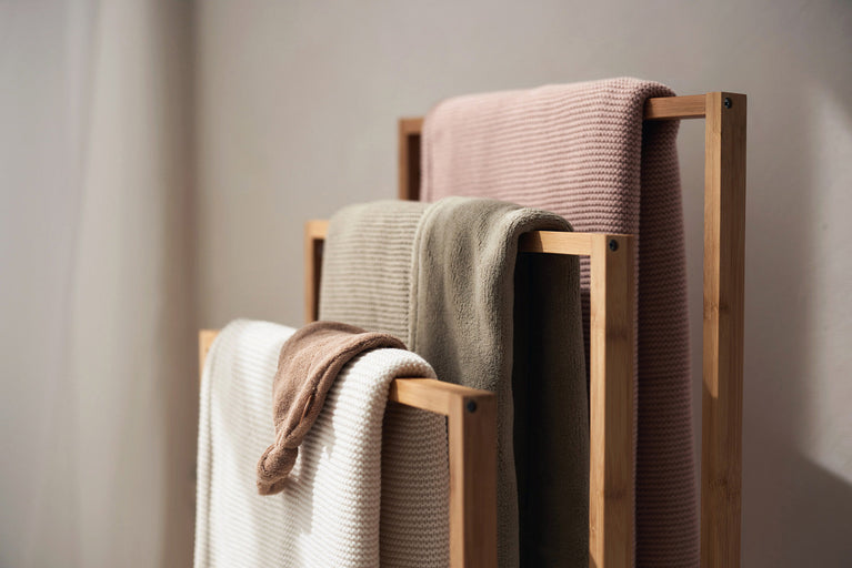 Couverture polaire 75x100cm - Basic Knit - Rose