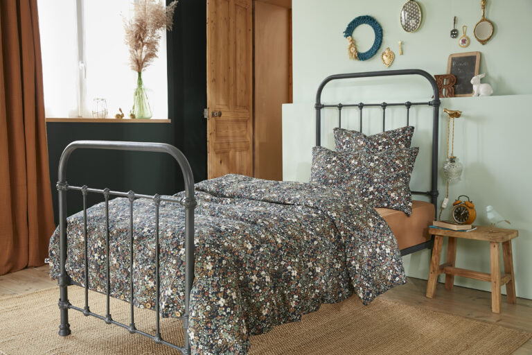 Housse de couette 140 x 200 cm Gaze de coton CAPUCINE Minuit