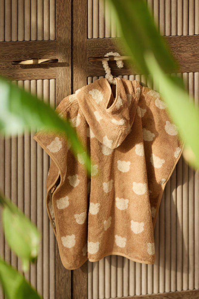 Poncho de Bain Éponge - Jacquard Biscuit