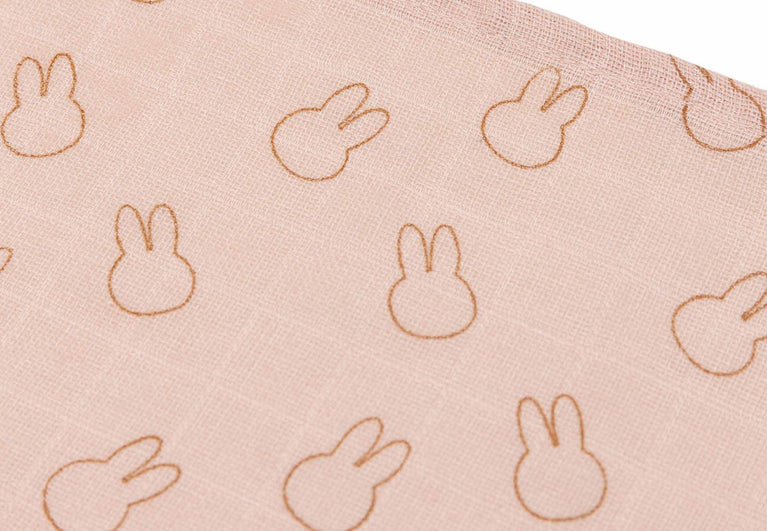Lange Gaze de Coton Small 70x70cm Miffy Silhouettes - Wild Rose - 3 Unité