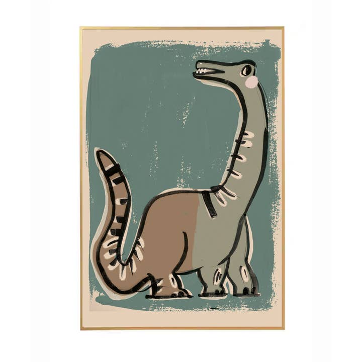 Affiche déco - Dino green