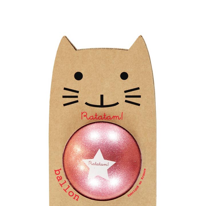 Ballon rose pailleté 15 cm