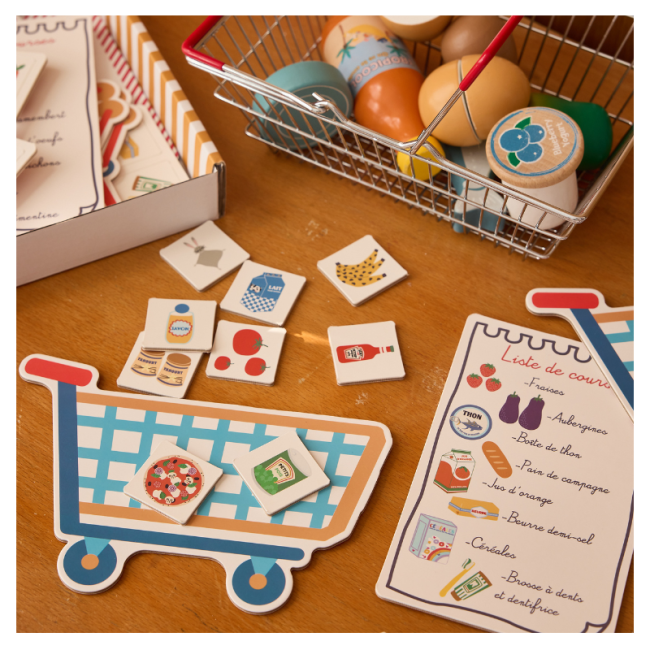 Jeu mémo loto liste de courses